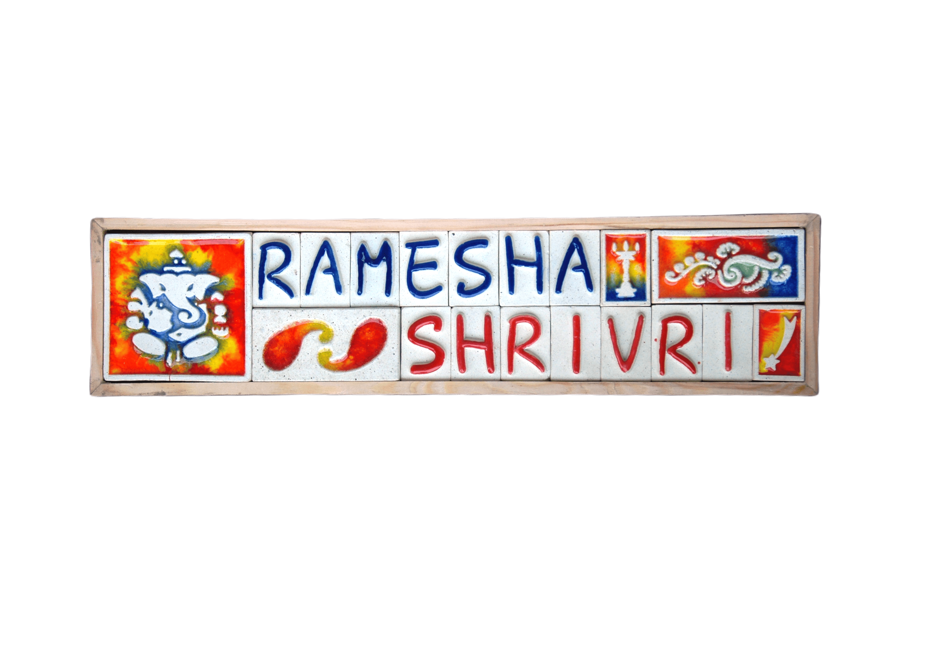 Clay Art Ceramic Name Plates, 18" x 4.5"- (Customizable)