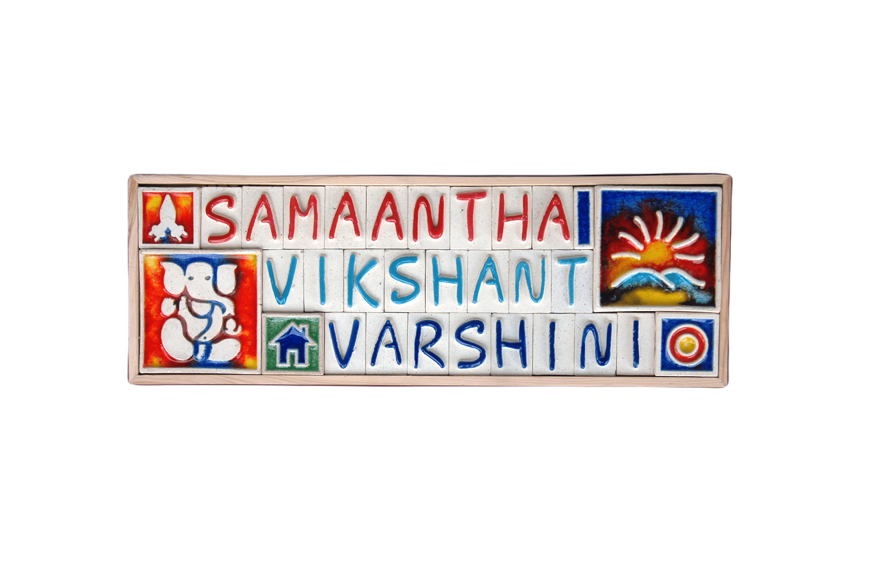 Clay Art Ceramic Name Plates, 18" x 6.5"- (Customizable)