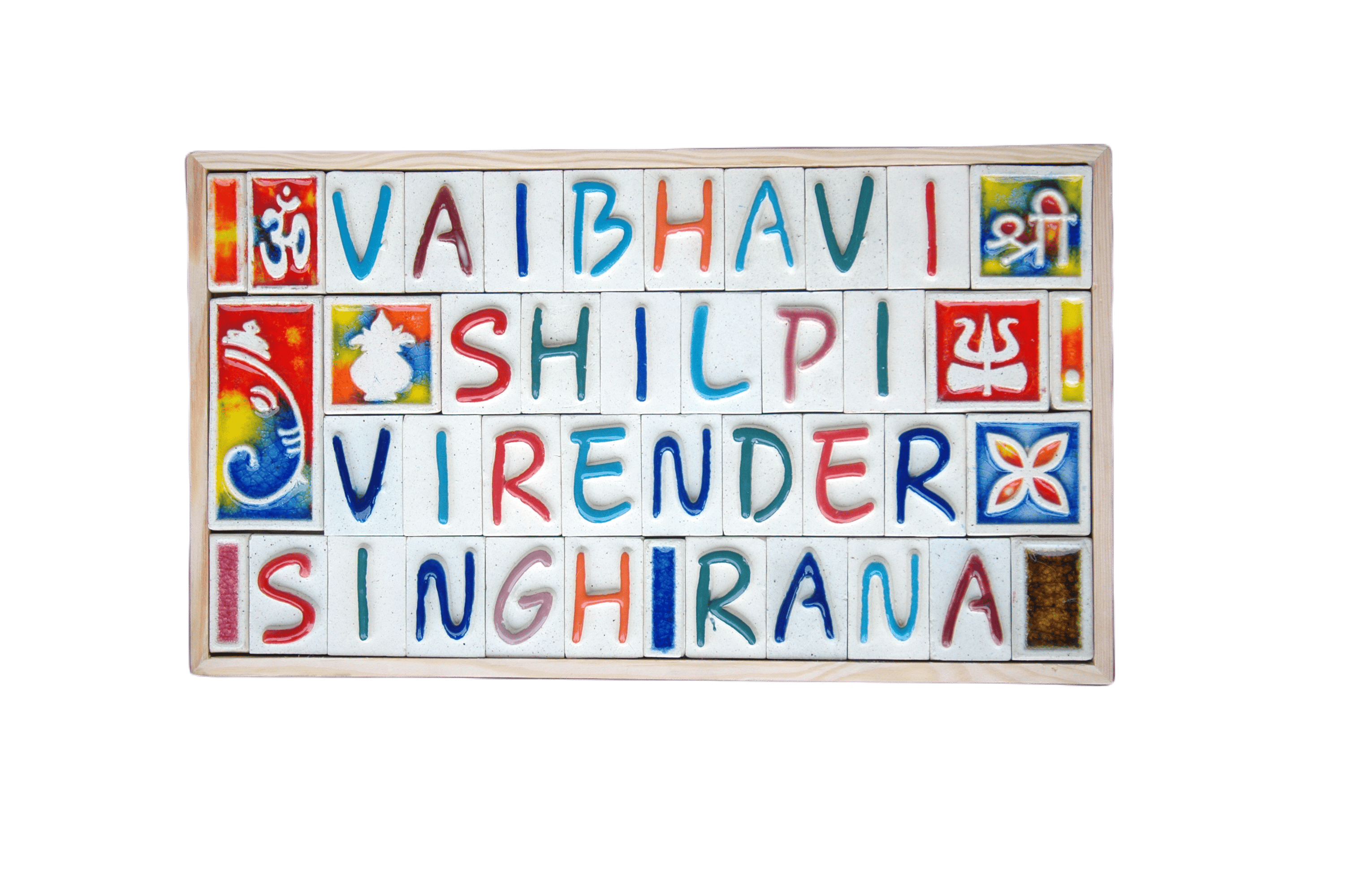 Clay Art Ceramic Name Plates, 14" x 8.5"- (Customizable)