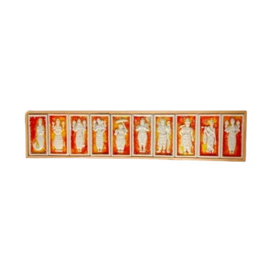 Clay Art Ceramic Dashavatar Plate, 10" x 4.5"